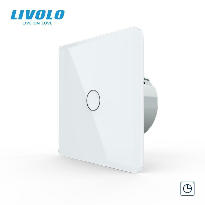 Сенсорний вимикач таймер Вимикач з реле часу LIVOLO білий 2.5D скло · LIVOLO · VL-C7FC1T-2WS05