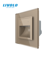 Світильник для сходів LIVOLO, золотий, скляна рамка, регулювання яскравості та кольору світла, 220В