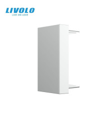 Заглушка для розетки LIVOLO, сіра, модуль 22.5×45 мм, 0.5 поста (VL-FCMB-1IP)
