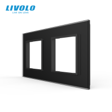 Рамка 2-постова LIVOLO, загартоване скло, чорна матова, 151×80 мм (VL-P7E/E-4BS06) · LIVOLO · VL-P7E/E-4BS06