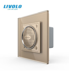 Вбудована Bluetooth-колонка LIVOLO з TWS (стерео) золота скло