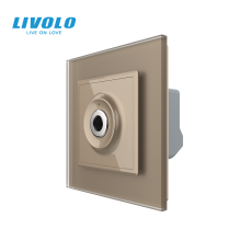 Бездотиковий вимикач 1 сенсор Livolo золотий матовый Sense