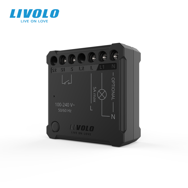 Розумне реле LIVOLO EC на 1 канал для освітлення, без нейтралі, з керуванням зі смартфона · LIVOLO · VL-XE001