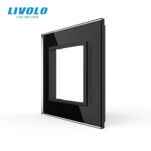 Рамка 1-постова LIVOLO, загартоване скло, чорна, 80×80 мм (VL-P7E-2B) · LIVOLO · VL-P7E-2B