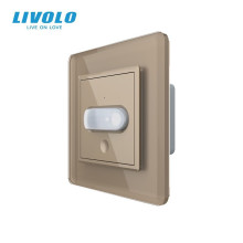 Датчик присутності та руху з автоматичним та ручним керуванням Livolo золотий 2.5D скло · LIVOLO · VL-C7FCU-2AS05