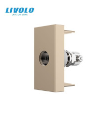 Телевізійна розетка LIVOLO, золота, модуль 0.5 поста, TV гніздо для антени / ресивера (VL-FCTV-1AP)