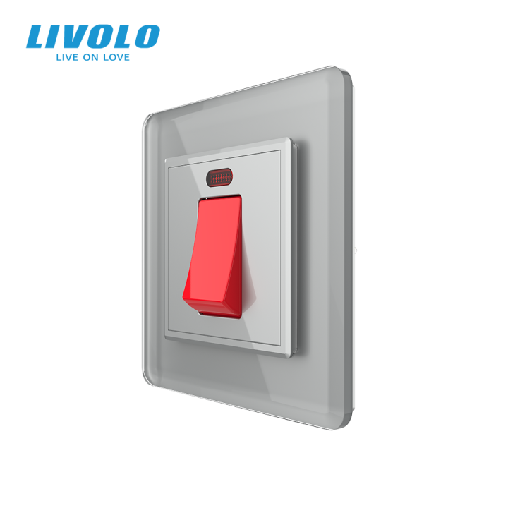 Майстер вимикач 20 ампер LIVOLO сірий 2.5D скло · LIVOLO · VL-C7FCMKV20A-2IS05