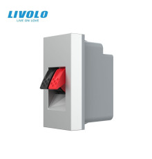 Hi-Fi аудіо розетка LIVOLO (Banana), сіра, для колонок і підсилювачів, модуль 0.5 поста (VL-FCSD-1IPS01)