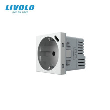 Електрична розетка LIVOLO з USB Type-C PD 18Вт, швидке заряджання iPhone, сіра, 16А 230В, із заземленням, шторки, модуль (VL-FCTF16A.UC18W-2IP) · LIVOLO · VL-FCTF16A.UC18W-2IPS23