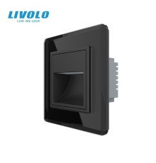 Світильник для сходів LIVOLO, чорний, 2.5D скляна рамка, тепле світло 2700K, 230В, 0.35Вт