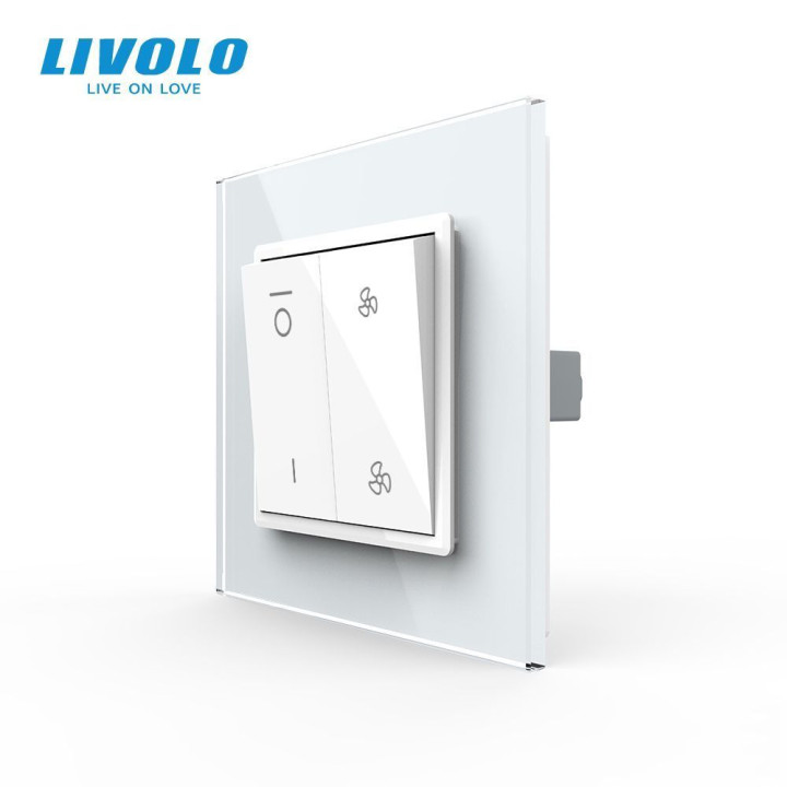 Вимикач регулювання швидкості вентилятора LIVOLO, білий · LIVOLO · VL-C7FCMKS.MKS-2WPS92