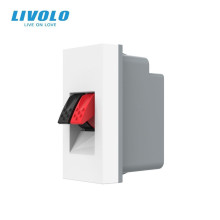 Hi-Fi аудіо розетка LIVOLO (Banana), біла, для колонок і підсилювачів, модуль 0.5 поста (VL-FCSD-1WPS01) · LIVOLO · VL-FCSD-1WPS01