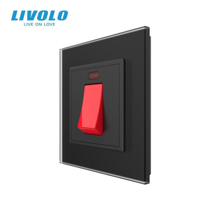 Майстер вимикач 20 ампер LIVOLO чорний матовий скло · LIVOLO · VL-C7FCMKV20A-2BS06