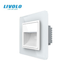 Світильник для сходів LIVOLO, білий, 2.5D скляна рамка, тепле світло 2700K, 230В, 0.35Вт