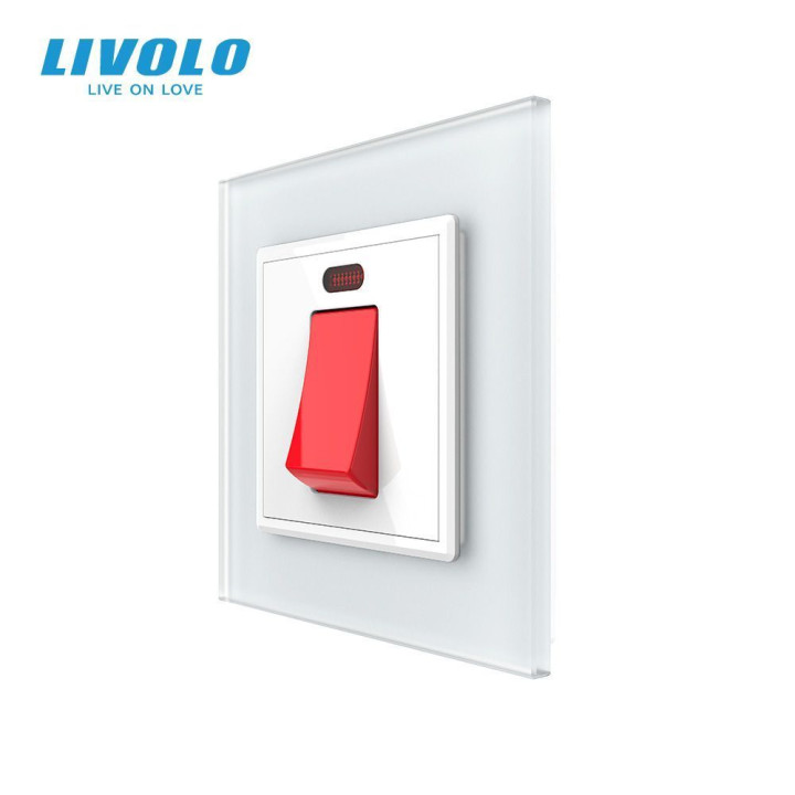 Майстер вимикач 20 ампер LIVOLO білий матовий скло · LIVOLO · VL-C7FCMKV20A-2WS06