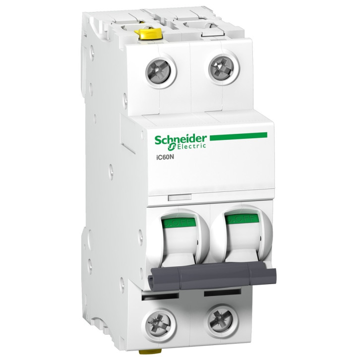 Автоматичний вимикач Schneider Electric A9F04206 Acti9 IC60N, 2P, 6A, 10kA, на DIN-рейку · Schneider Electric · schneider-electric-a9f04206