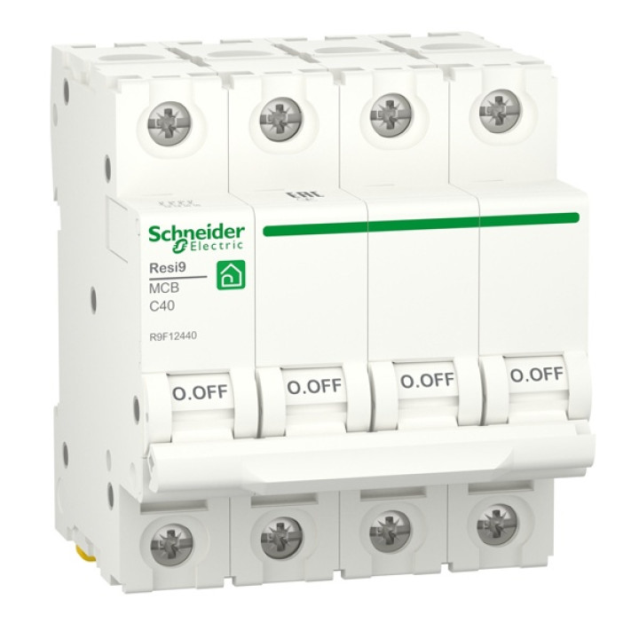 Автоматичний вимикач Schneider RESI9 4P 40A С 6кА · SCHNEIDER · uk/avtomaticheskij-vyklyuchatel-schneider-resi9-4p-40a-s-6ka-r9