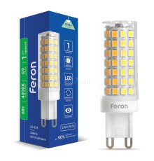 Лампа світлодіодна Feron 38150 LB-435, 7W 4000К G9, 270°