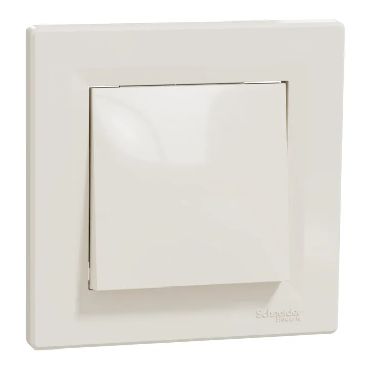 Вимикач 1-клавішний Schneider Electric EPH0100123 Asfora, кремовий, пластик, без підсвітки та індикації, для врізного монтажу · Schneider Electric · schneider-electric-eph0100123