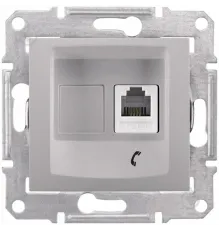 Розетка телефонна Schneider Electric SDN4101160 Sedna, алюміній, пластик, для врізного монтажу