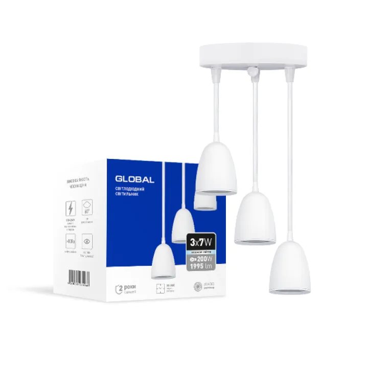 Світильник світлодіодний GPL-01C GLOBAL 21W 4100K білий · GLOBAL · svitil-nik-svitlodiodnij-gpl-01c-global-21w-4100k-bilij