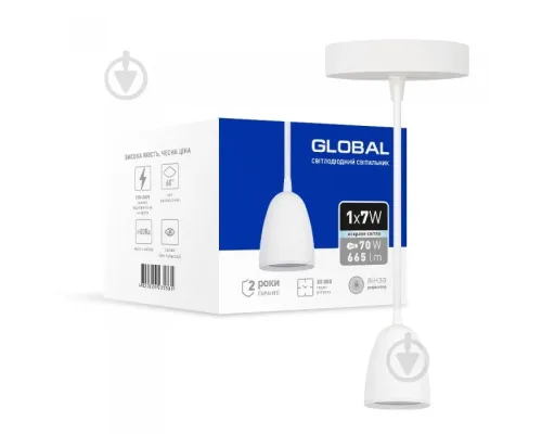 Світильник світлодіодний GPL-01C GLOBAL 7W 4100K білий