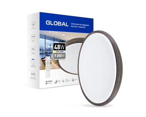 Функціональний настінно-стельовий світильник GLOBAL Functional Light 48W 3000-6500K 02-C