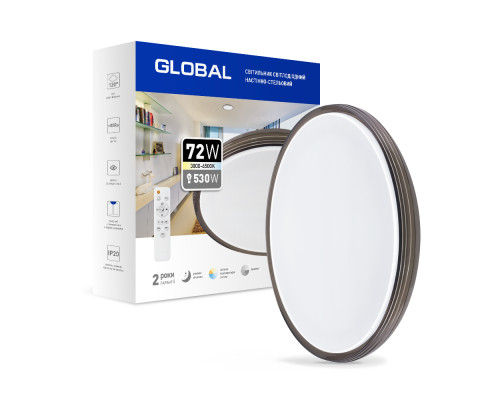 Функціональний настінно-стельовий світильник GLOBAL Functional Light 72W 3000-6500K 02-C