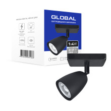 Світильник світлодіодний GSL-01S GLOBAL 4W 4100K чорний · GLOBAL · svitil-nik-svitlodiodnij-gsl-01s-global-4w-4100k-chornij
