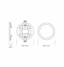 LED-світильник точковий врізний GLOBAL SP adjustable 6W, 4100K (коло)