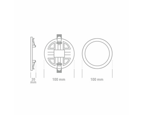 LED-світильник точковий врізний GLOBAL SP adjustable 6W, 4100K (коло)