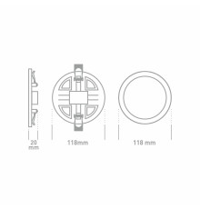 LED-світильник точковий врізний GLOBAL SP adjustable 9W, 4100K (коло)