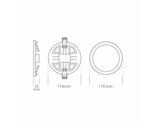 LED-світильник точковий врізний GLOBAL SP adjustable 9W, 4100K (коло)