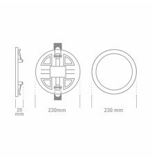 LED-світильник точковий врізний GLOBAL SP adjustable 18W, 4100K (коло)