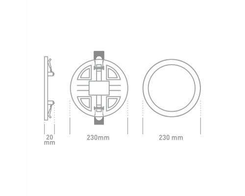 LED-світильник точковий врізний GLOBAL SP adjustable 18W, 4100K (коло)