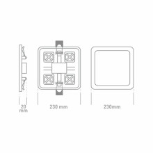 LED-світильник точковий врізний GLOBAL SP adjustable 18W, 4100K (квадрат) · GLOBAL · maxus-1-gsp-01-1841-s
