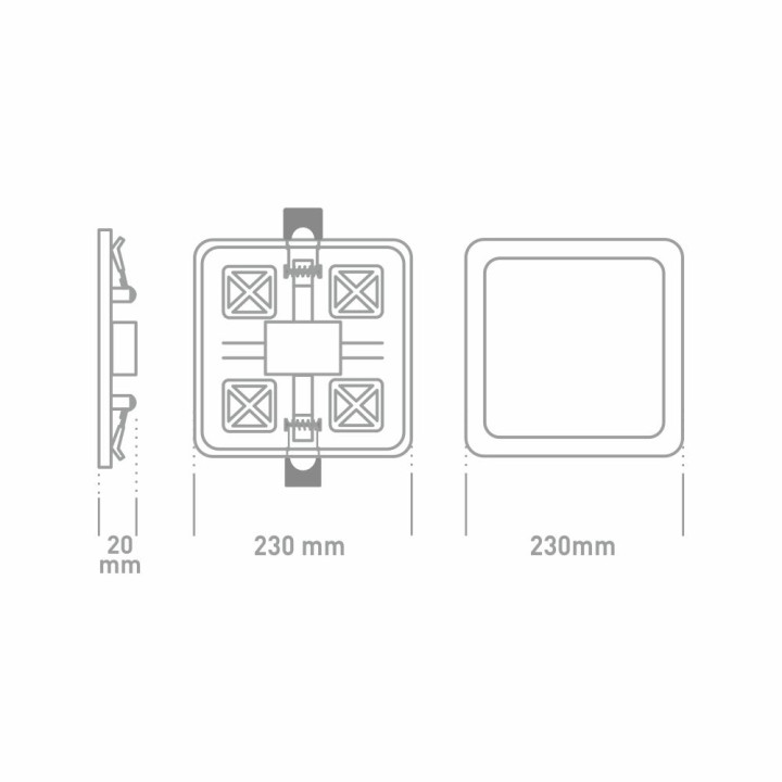 LED-світильник точковий врізний GLOBAL SP adjustable 18W, 4100K (квадрат) · GLOBAL · maxus-1-gsp-01-1841-s