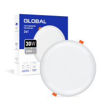 Точковий врізний-накладний LED-світильник GLOBAL SP 2in1 9W, 4100K (коло)