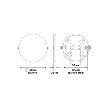 Точковий врізний-накладний LED-світильник GLOBAL SP 2in1 15W, 4100K (коло) · GLOBAL · maxus-1-gsp-1541-rs