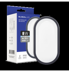 Світильник накладний Global 8W 5000K C (серія ЖКГ; IP65)