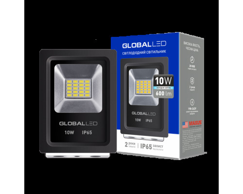 Прожектор Global FLOOD LIGHT 10W 5000K холодне світло (1-LFL-001)
