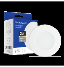 LED світильник точковий врізний Global SPN 3W тепле світло (1-SPN-001-С)