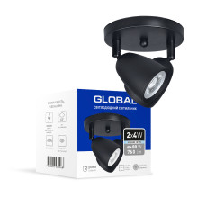 Світильник світлодіодний GSL-01C GLOBAL 8W 4100K чорний