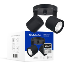 Світильник світлодіодний GSL-02C GLOBAL 8W 4100K чорний · GLOBAL · svitil-nik-svitlodiodnij-gsl-02c-global-8w-4100k-chornij
