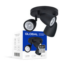 Світильник світлодіодний GSL-01C GLOBAL 12W 4100K чорний