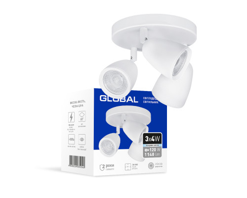 Світильник світлодіодний GSL-01C GLOBAL 12W 4100K білий