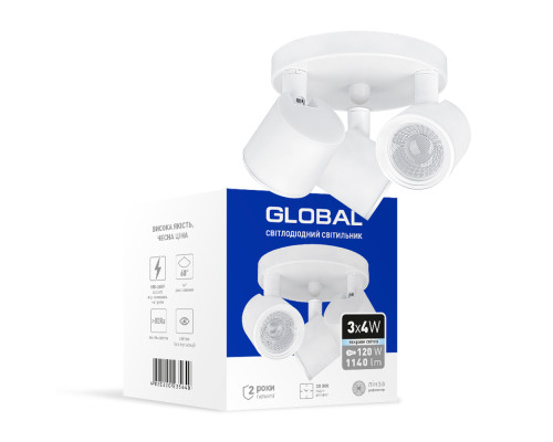Світильник світлодіодний GSL-02C GLOBAL 12W 4100K білий