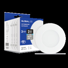 LED світильник точковий врізний Global SPN 3W яскраве світло (3шт. В уп) (3-SPN-002-С) · GLOBAL · maxus-3-spn-002-c