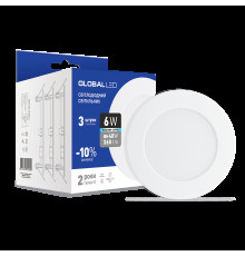 LED світильник точковий врізний Global SPN 6W яскраве світло (3шт. В уп) (3-SPN-004-С)