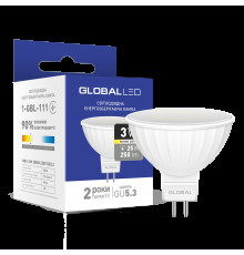 LED лампа Global MR16 3W тепле світло GU5.3 (1-GBL-111)
